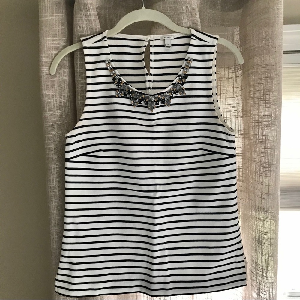 J Crew jeweled tank top